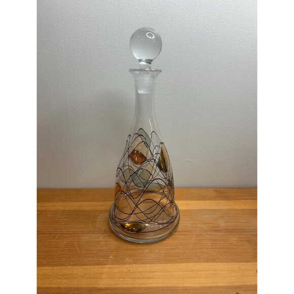 Vintage Romanian Crystal Stained Glass style Mosaic Decanter whisky - Picture 7 of 7